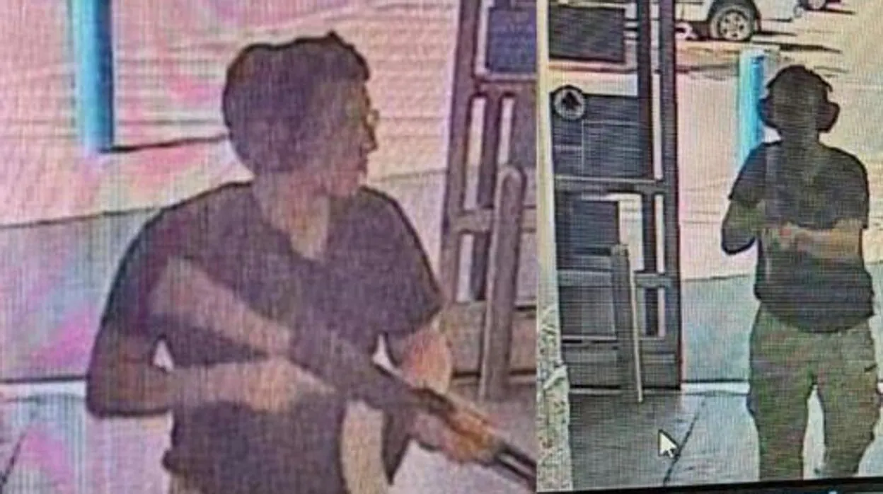 Imágenes del autor de la matanza de las cámaras se seguridad del supermercado Walmart