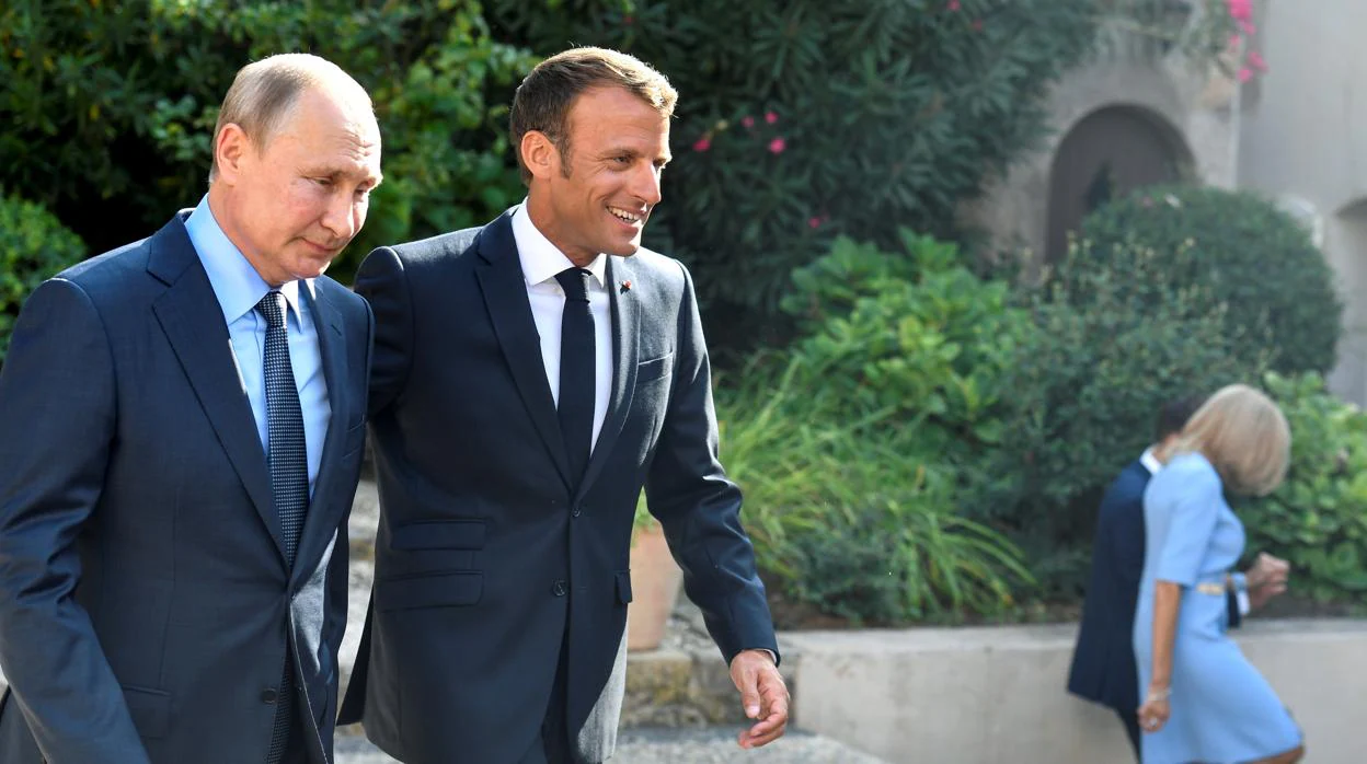 Vladímir Putin a su llegada al Fuerte de Brégançon