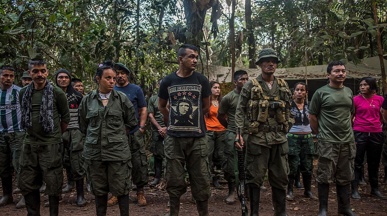 Foto de archivo de miembros de las FARC en Colombia