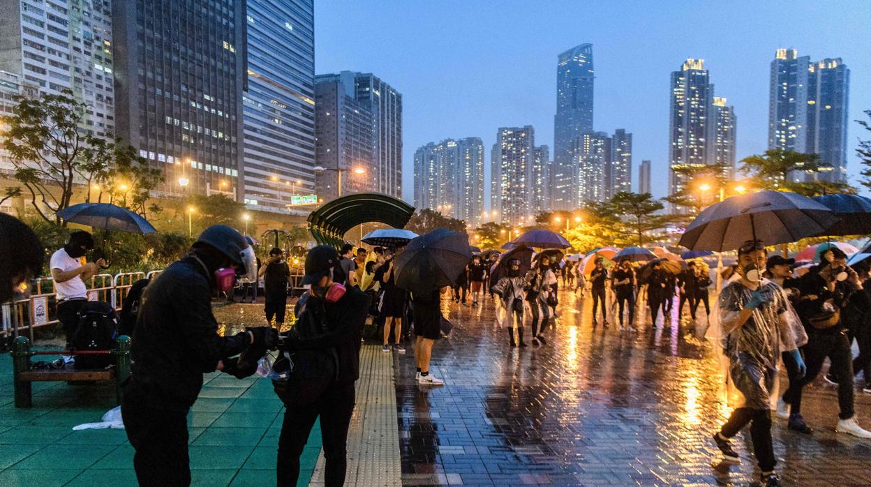 Protestas en Hong Kong el pasado lunes