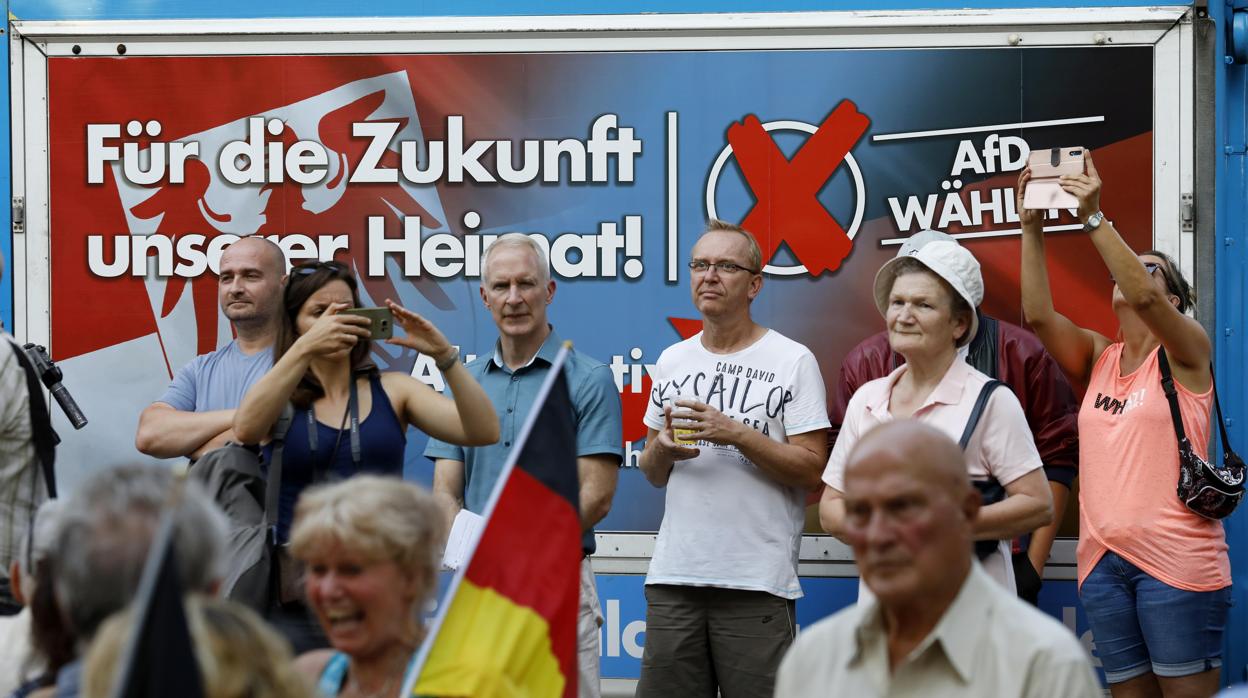 Cierre de campaña del partido AfD en Sajonia