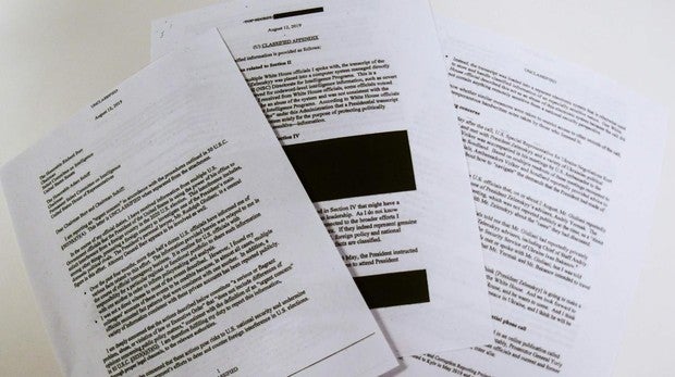La carta que abrió el «impeachment» de Trump revela una trama para ganar las elecciones de 2020