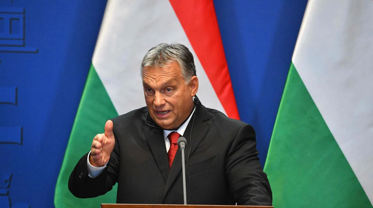 El presidente Viktor Orban, durante una rueda de prensa en Budapest