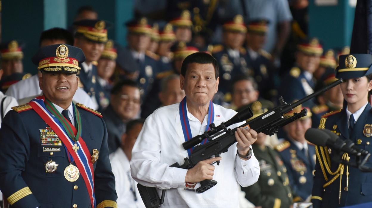 Rodrigo Duterte en una ceremonia el pasado mes de julio