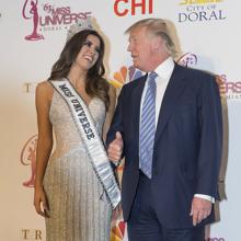 Paulina Vega, Miss Universo 2015, con Trump en el complejo de Doral