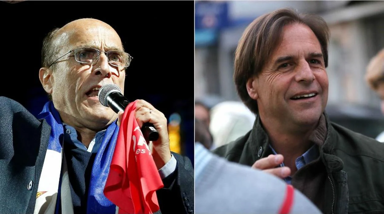 Los candidatos a la presidencia: Daniel Martínez (Frente Amplio) o Luis Lacalle Pou (Partido Nacional)