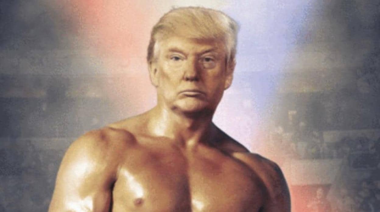 Trump tuitea una foto suya a lo Rocky Balboa