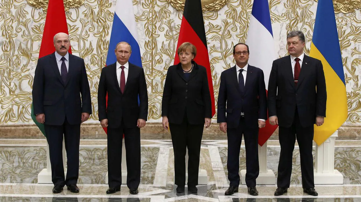 Foto de la cumbre de Minsk del pasado 11 y 12 de febrero de 2015
