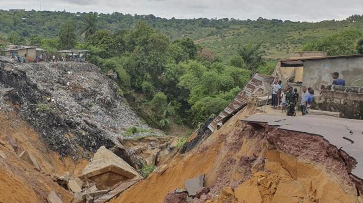 Imagen de archivo: destrozos provocados por las lluvias torrenciales en la República Democrática del Congo