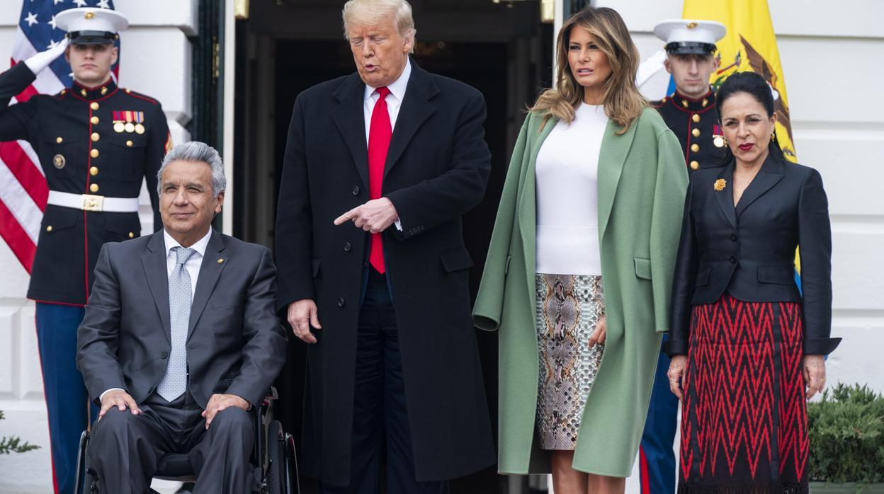 Lenin Moreno es recibido por Donald Trump en la columnata de la Casa Blanca