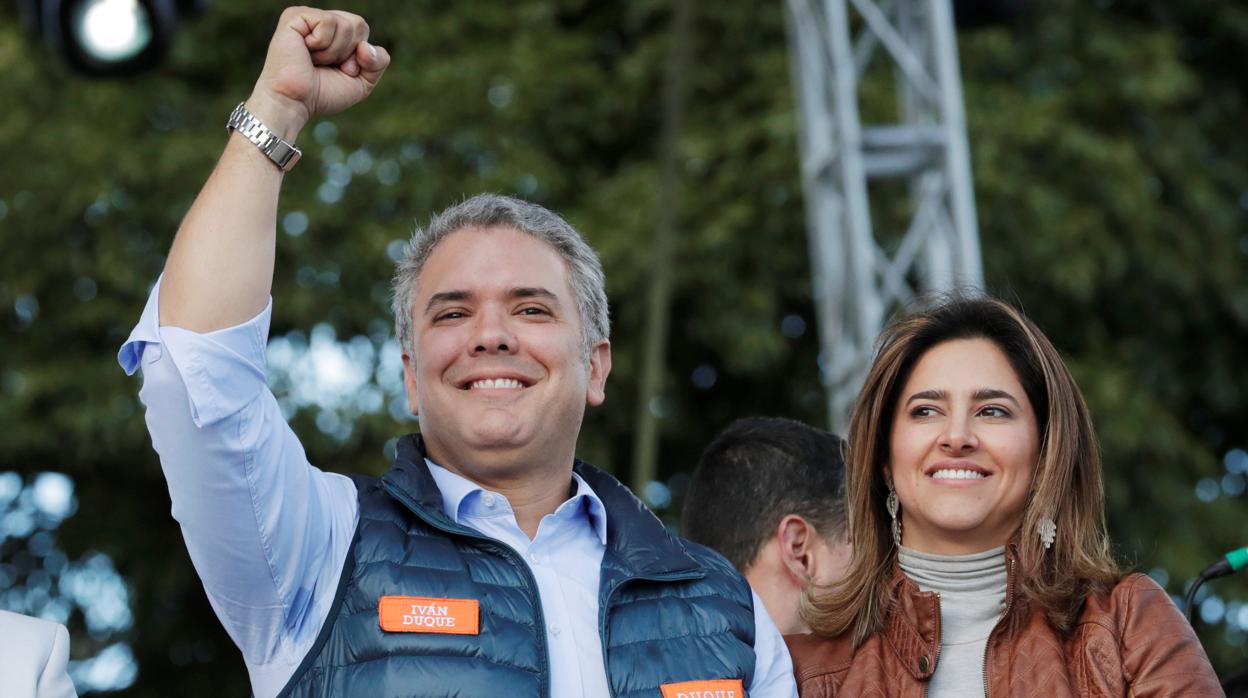 La primera dama de Colombia, María Juliana Ruiz, junto a su marido, el presidente Iván Duque