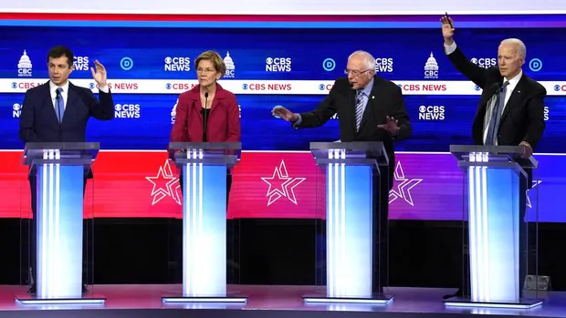 «Todos contra Sanders» en el último debate demócrata antes del «Supermartes»