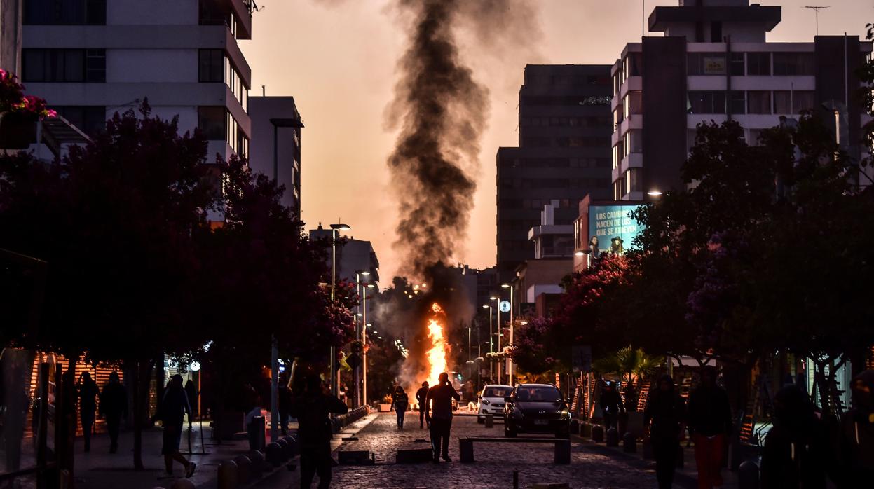 Protestas en Viña del Mar el pasado fin de semana durante el festival internacional de canción