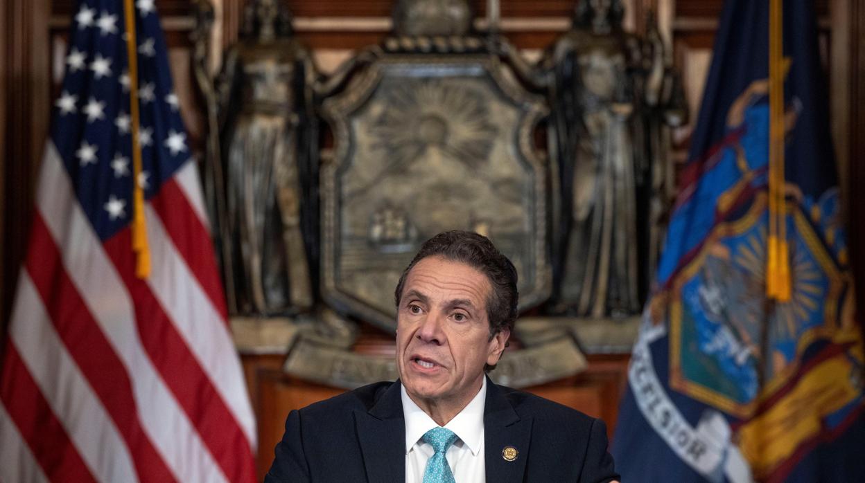 El gobernador de Nueva York, Andrew Cuomo, durante una rueda de prensa