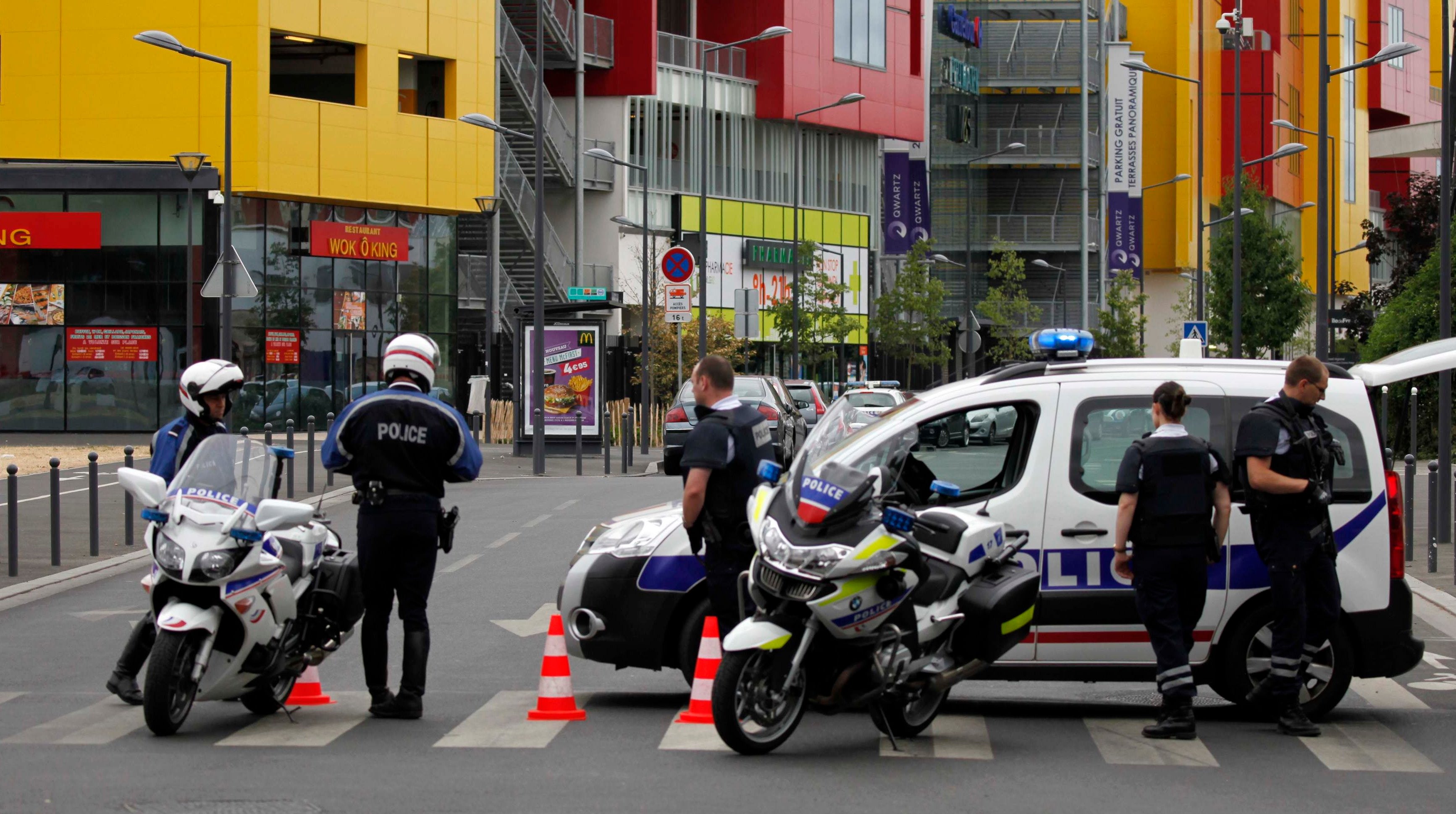 Control policial en Villeneuve-la-Garenne, en una imagen de archivo