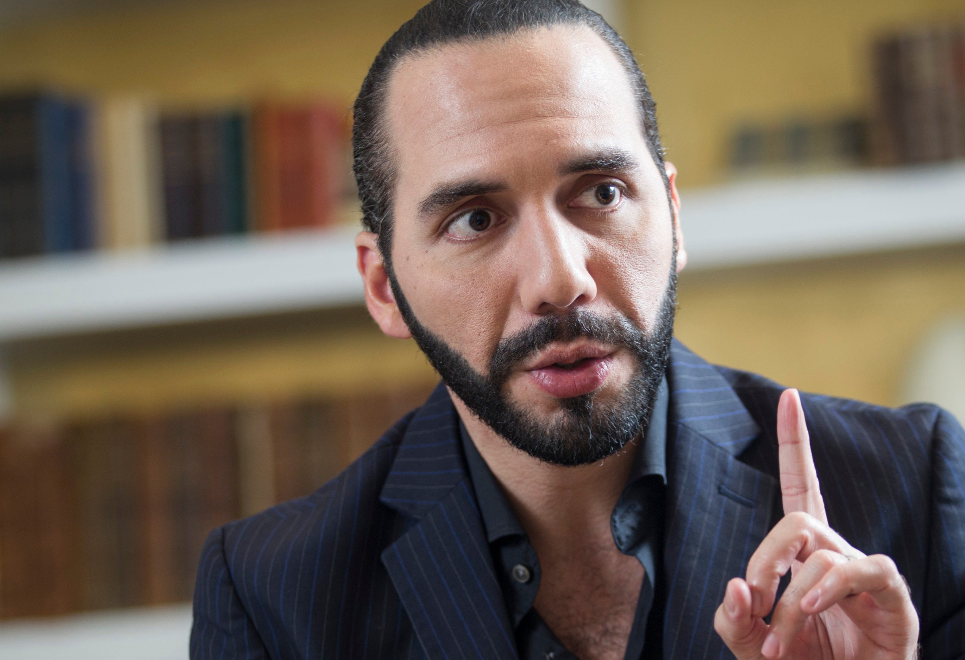 Nayib Bukele, durante su entrevista con ABC