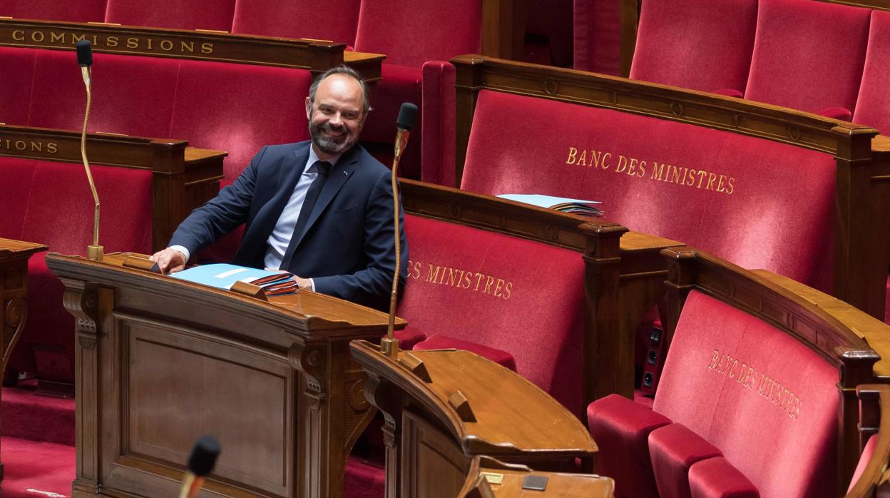 El primer ministro francés, Édouard Philippe, en la Asamblea Nacional