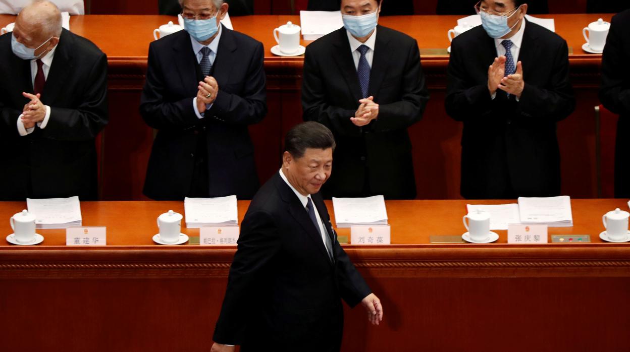 El presidente chino, XI Jinping, durante la Asamblea Popular