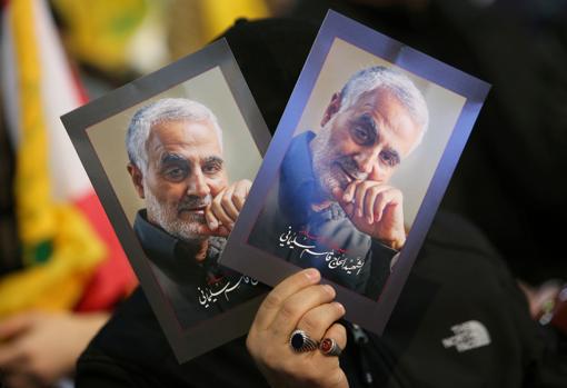 Imagen del general Suleimani tras su fallecimiento