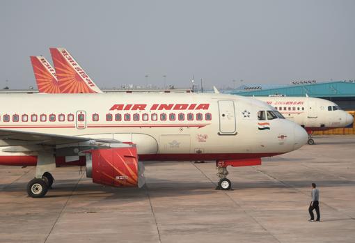 Imagen de aviones de Air India, tomada el pasado mes de marzo en Nueva Delhi