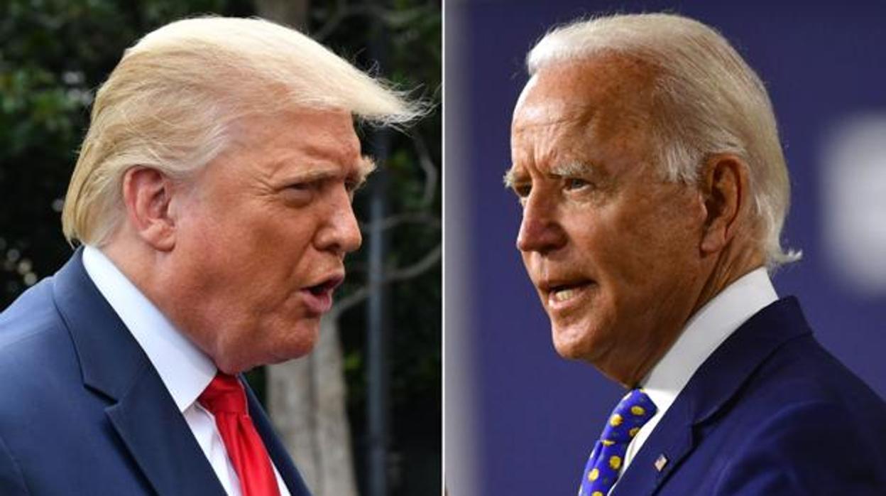 Los candidatos en las elecciones presidenciales 2020 de EE.UU. Donald Trump y Joe Biden