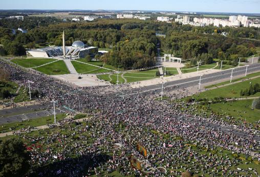 Protestas en Minsk, este domingo