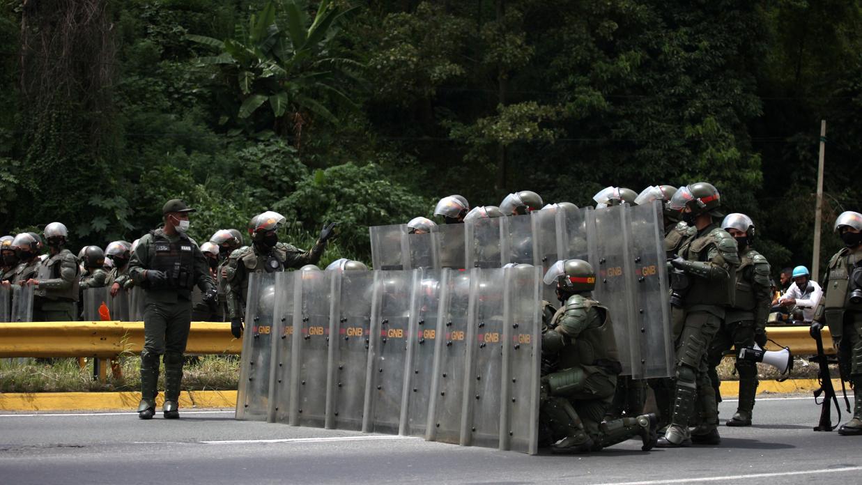 La Guardia Nacional Bolivariana preparada para intervenir en las protestas