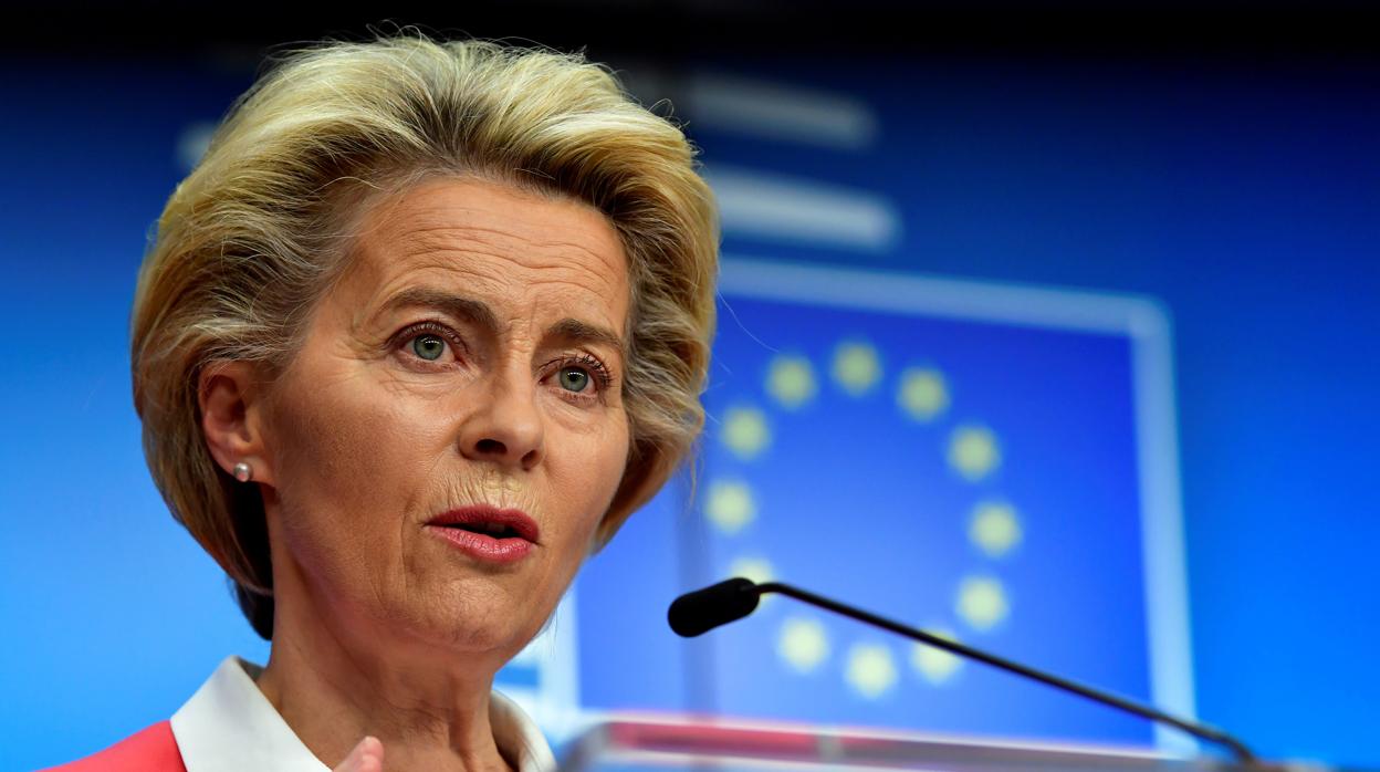 La presidenta de la Comisión Europea, Ursula von der Leyen, este viernes en Bruselas