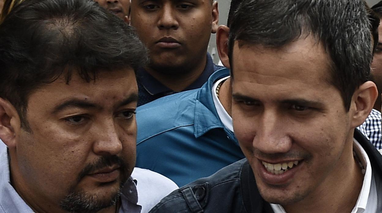 Roberto Marrero y Juan Guaidó