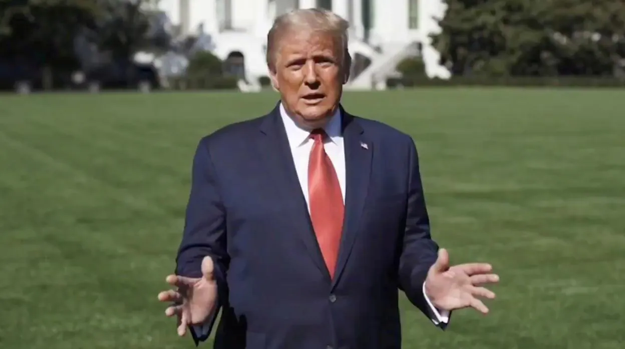 El presidente de Estados Unidos, Donald Trump, en un vídeo grabado en la Casa Blanca