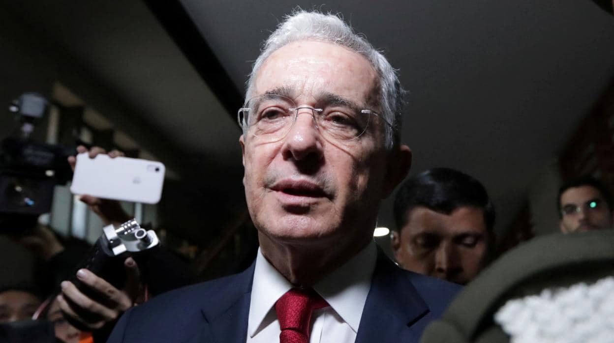 Álvaro Uribe, el pasado octubre cuando acudió a testificar ante un tribunal en Bogotá