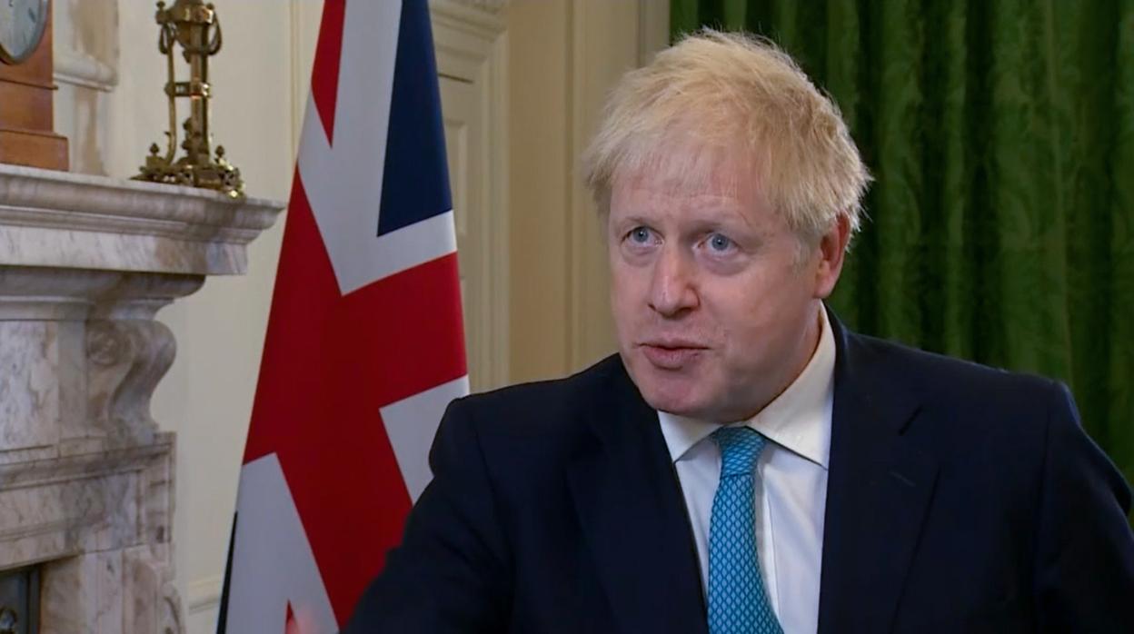 El primer ministro británico, Boris Johnson, durante una declaración tras la reunión del Brexit