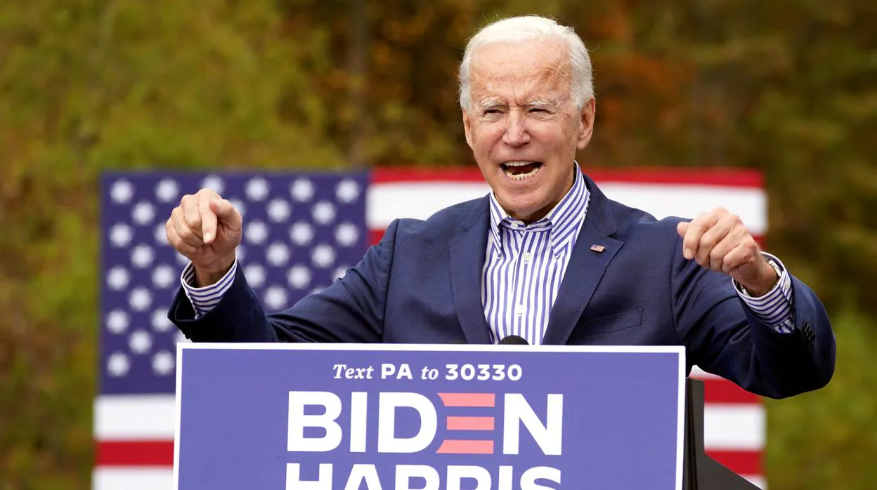 Joe Biden, en un acto de campaña en Bristol (Pensilvania)