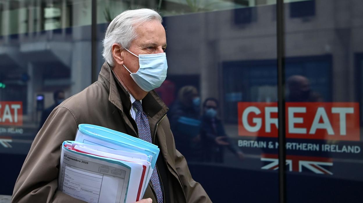 El negociador europeo, Michel Barnier, ayer en Londres