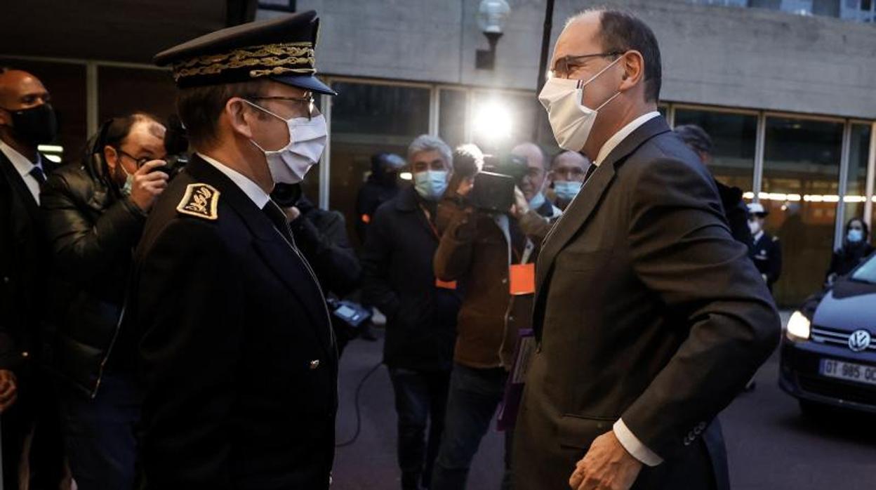 El primer ministro francés, Jean Castex, a su llegada a un acto en la prefectura de Essonne