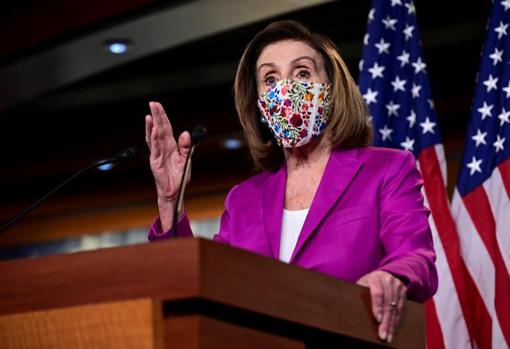 La presidenta de la Cámara de Representantes, Nancy Pelosi, este jueves