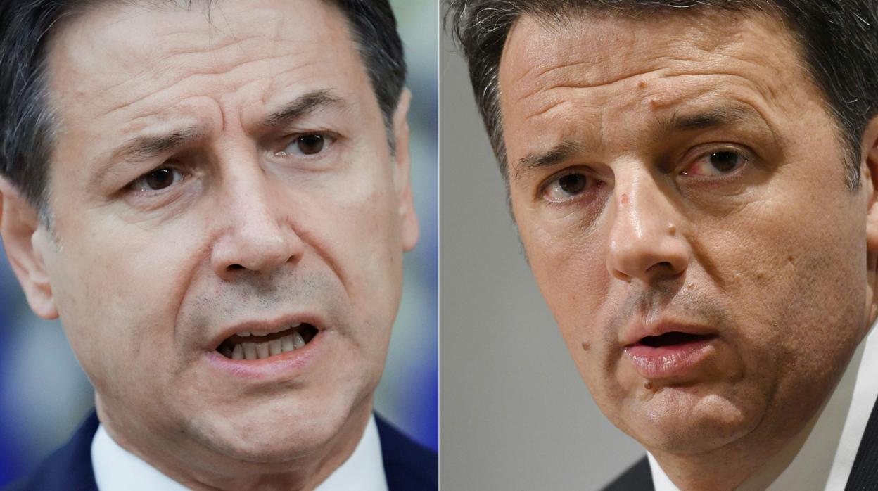 Giuseppe Conte y Matteo Renzi