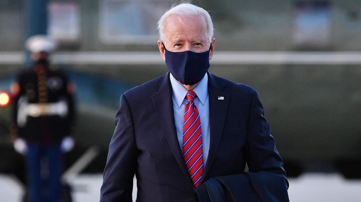 El presidente Joe Biden, este viernes de camino al Air Force ONE que le llevaría a su casa en Wilmington para pasar el fin de semana