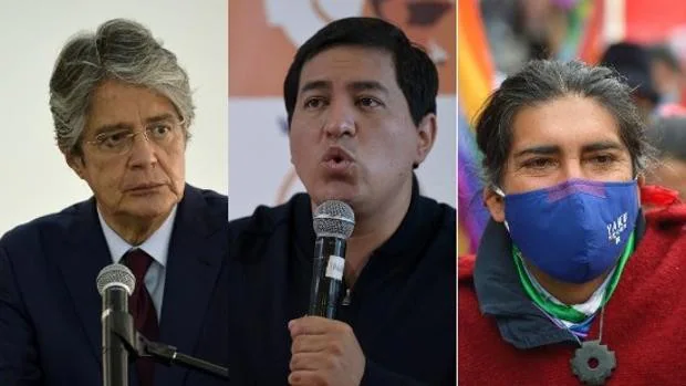 Arauz, Lasso y Pérez, favoritos en las elecciones presidenciales de Ecuador de este domingo