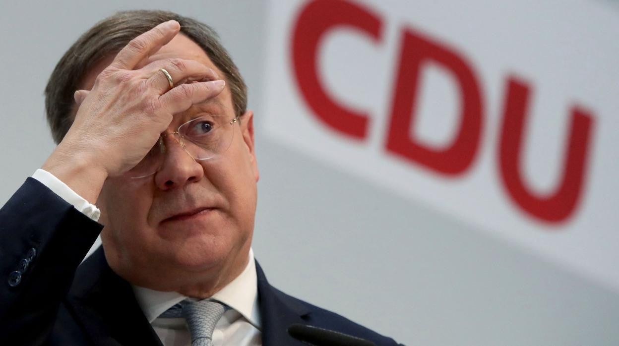 Armin Laschet, presidente de la CDU, asiste a una conferencia de prensa tras los resultados de su partido en las regionales