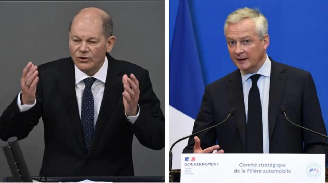 Los ministros de Finanzas de Alemania y Francia, Olaf Scholz y Bruno Le Maire