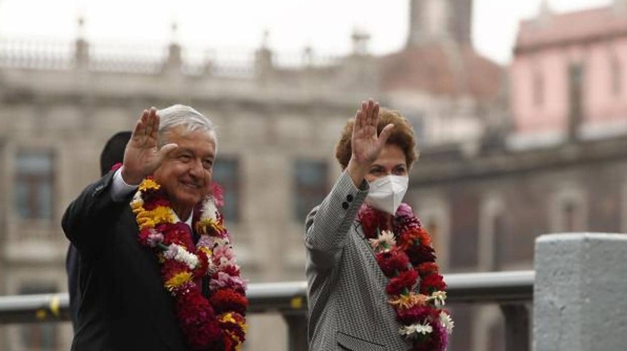 López Obrador y Rousseff en la conmemoración de los 700 años de fundación de Mexico-Tenochtitlan