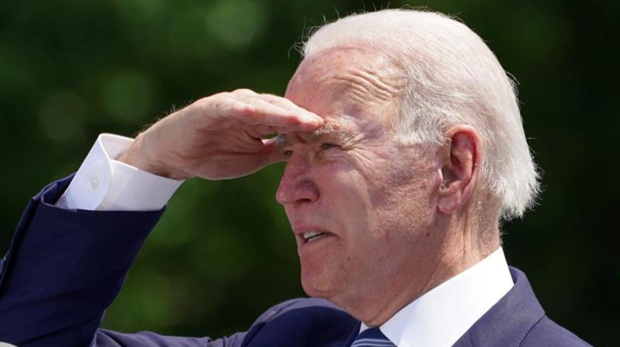 El presidente de EE.UU., Joe Biden, este jueves en la Academia de Guardacostas de Connecticut