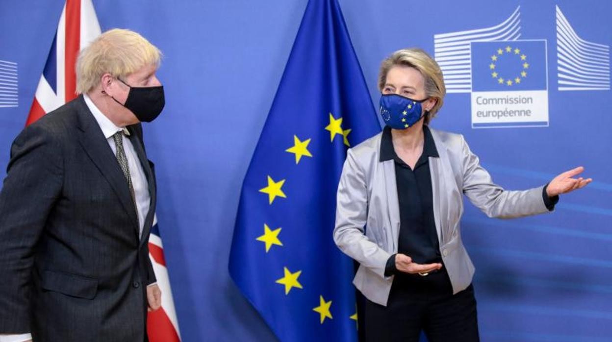 Boris Johnson y Ursula von der Leyen, el pasado diciembre
