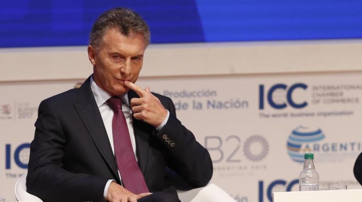 El expresidente de Argentina, Mauricio Macri, en la inauguración de un foro empresarial en 2017