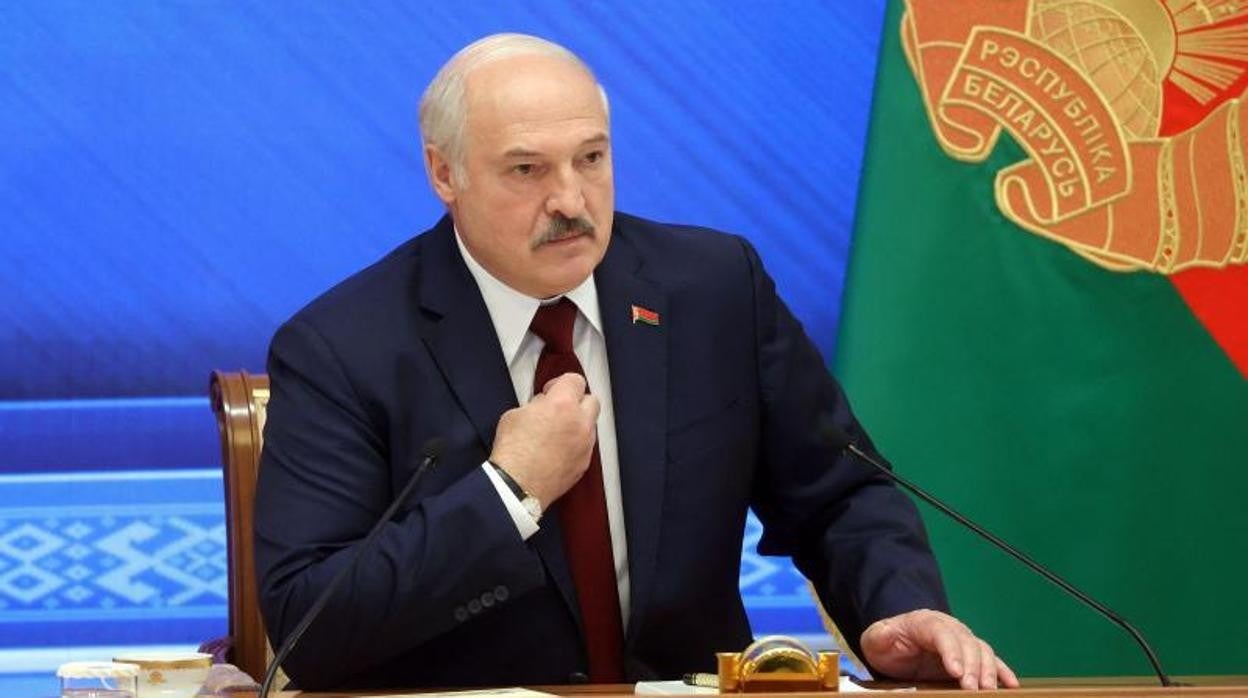 Alexander Lukashenko, durante la rueda de prensa ofrecida este lunes en Minsk