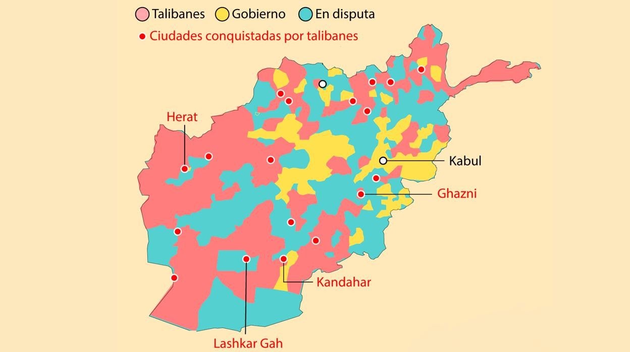 Avance de los talibanes en Afganistán