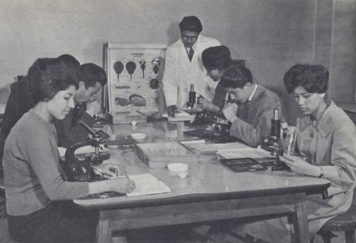 Clase de Biología en Kabul, Afganistán