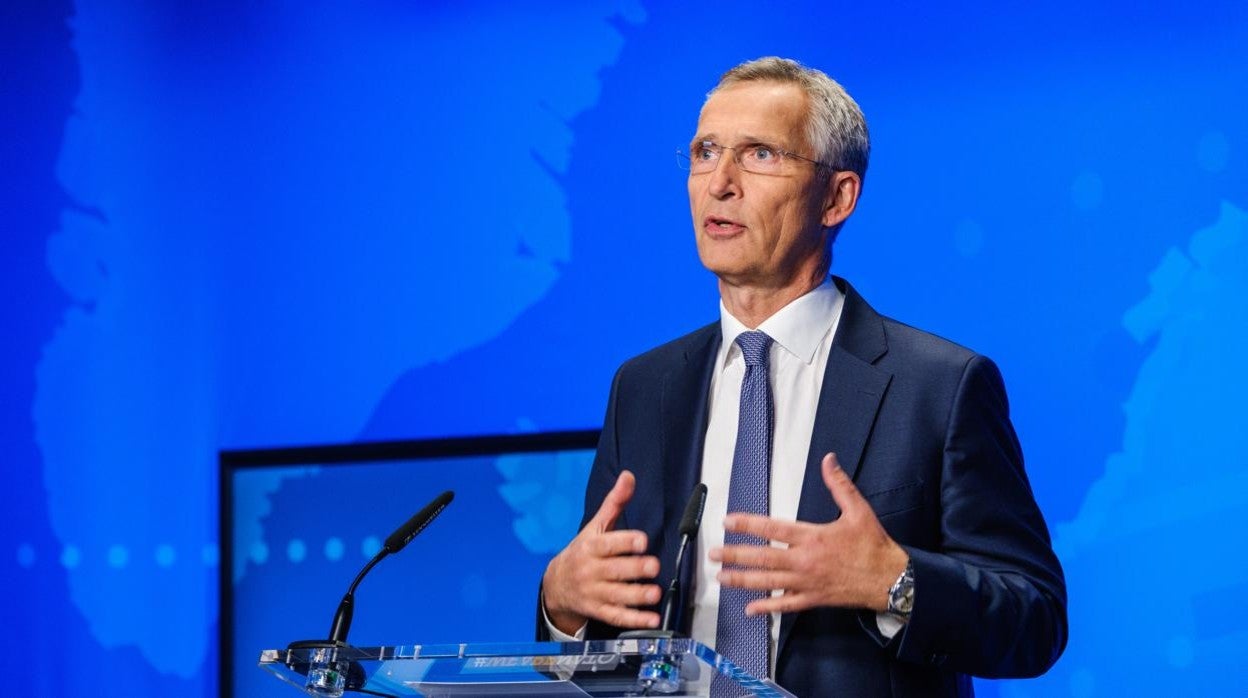 El secretario general de la OTAN, Jens Stoltenberg, ayer durante la rueda de prensa