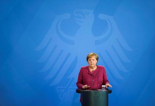 Angela Merkel, durante el G-7